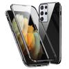 Funda de Cristal de Doble Cara para Teléfono Móvil Adecuada para Samsung S26Ultra S25/24/23/22 Metal Ultra Delgada Anti-Caídas Cubierta Protectora