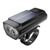 Farol Solar para Bicicleta USB Contas de Luz Dupla Buzina de Alto Decibel Equipamento de Ciclismo Lanterna de Luz Forte Ciclismo Transfronteiriço