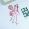 Huayang Novo Couro Coração + Pônei Pingente Alça de Celular Acessórios Charms para Bolsa DIY Chaveiro Atacado