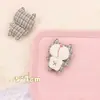 Broche de Gato Xadrez Tecido Floresta Estilo Coreano Fofo Animal Fofo Desenho Animado Pino Roupas Bolsas Acessórios Suprimentos