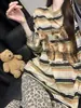 Novos Pijamas de Inverno De Rong 2026 para Mulheres, Estilo Ins Desenho Meilade, Gola Redonda Casual, Pode Ser Usado Fora, Conjunto com Pelúcia