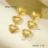 Pendientes Dorados Retro Europeos y Americanos Transfronterizos Colgante de Amor de Oro de 18K Nueva Moda Estilo INS Pendientes Exquisitos Versátiles para Mujer