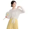 Top de baile para mujer, ropa de práctica de danza moderna, cubrepiernas holgado de manga larga para danza clásica, ropa de entrenamiento corporal de danza china para examen de arte