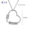 Europa e Estados Unidos novo popular colar de diamante amor coração Dia das Mães mãe diy colar de diamante com nome da família