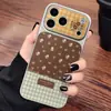 Patrón de Cuadros Florales Adecuado para Funda de Teléfono iPhone 17 Pro Max, Nuevo Modelo para Apple 16 Pro, Gama 15 Pro, 16 Cuero