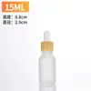 5ml 30ml 100ml Líquido Esencia Botella Pequeña Botella de Aceite Esencial Mate Botella Gotero Anillo de Grano de Madera Botella Vacía Cosmética