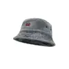 Chapéu Bucket de Jeans Lavado Unissex Versátil Estilo Coreano High-End Tendência Protetor Solar Emagrecedor Chapéu Bucket Pequeno Chapéu de Jeans
