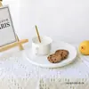Tela de Fondo para Fotos de Instagram Mantel Blanco Adornos Disparo Picnic Manta de Hilo con Borlas Manicura Pastel Gourmet Foto de Bebé