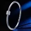 Comercio Exterior Transfronterizo Pulsera de Acero Inoxidable Completa de Diamantes para Mujer Incrustada de Diamantes Pulsera de Acero de Titanio Resistente al Agua y al Desgaste de Color Europea y Americana Venta al por Mayor en Stock