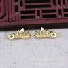 Pingente de flor DIY com retenção de cor banhado a ouro lótus pode ser incrustado com acessórios de cabelo para enfeite de cabeça maré nacional material Hanfu B1112