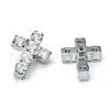 Brincos de Tarraxa em Titânio F136 Cravejados Completamente com Zircônia, Joias para Piercing em Liga de Titânio G23, Tarraxas para Lóbulo da Orelha