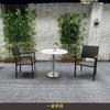 Mesa y Silla de Ratán para Exterior Café Balcón Patio Jardín Aleación de Aluminio Impermeable Mesa de Centro Combinación Silla de Ratán Ratán Personalizado