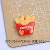 Deliciosas Papas Fritas Juguete de Comida Dibujos Animados DIY Accesorios para Joyería Hebilla de Zapato con Agujero Material Pegamento de Crema Resina Accesorios Pequeños Venta al por Mayor