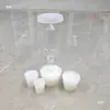 Sello de agua de tres piezas válvula de escape de goma con agujeros tapón de silicona matraz Erlenmeyer de laboratorio tubo de ensayo tapón cónico válvula unidireccional