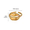 Anillo de Corona de Acero Inoxidable de Moda, Diseño de Nicho, Anillo Abierto Versátil, Anillo Ajustable Personalizado para Pareja