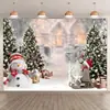 Tecido de Fundo de Natal Novo Transfronteiriço, Tecido Pendurado para Decoração de Feriado, Aniversário e Inverno, Tecido de Fundo para Fotografia de Festa ao Ar Livre