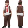 Disfraz de niño victoriano Halloween niño pequeño juego de rol medieval niño pobre ropa de trabajo