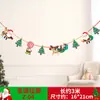 Bandera de papel de Navidad creativa bandera de color banderín de cadena flor banner de dibujos animados de Navidad decoración de tienda