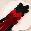 Explosiones de Amazon Transfronterizas Otoño e Invierno Terciopelo Cinta de Lazo Coreana Pasador para el Cabello Tocado de Alta Gama Pasador de Pato Accesorios para el Cabello
