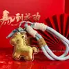 Acessórios de Chaveiro Princesa Dourada do Ano do Cavalo Ouro Puro 999 Fique Rico Instantaneamente Pingente de Bolsa Venda por Atacado em Estoque