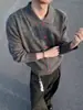 Cárdigan de punto estilo Old Money con diseño de botones rojos, unisex, versátil para otoño, con cuello de solapa, abrigo suéter de punto suave y cómodo