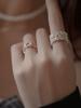 Nuevo Anillo de Comida Exquisito Combinable de Moda Anillo para Mujer Coreano Trendy Dongdaemun Micro-incrustado Diamante Flash Perla Anillo Abierto
