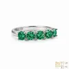 Anillo de Plata de Ley S925 con Moissanita de Color Montura de Cinco Garras Anillo de Moissanita a Todo Color Anillo de Plata s925 para Mujer