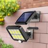 Luzes Solares à Prova d'Água com Sensor de Movimento Varanda Corredor Escurecimento Automático Painel Solar Luzes de Jardim Rurais Tipo Dividido