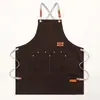 Delantales de Lona Impermeables Personalizados para Comercio Exterior, Uso Comercial, Promoción de Hoteles, Cocina, Uso Doméstico, Delantales Duraderos, Venta al por Mayor de Fábrica