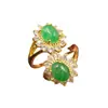 Anel de jade Anel de jade malaio Anel de rocha de quartzo turquesa Anel de jade anel atacado