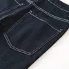 [Pedido Bc] Jeans Rectos de Dobladillo Enrollado a Rayas Vintage para Mujeres Petites, Pantalones Cropped Ajustados de Cintura Alta