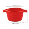 Cesta de Armazenamento Personalizável de Corda de Algodão Trançada com Alça Cesta de Armazenamento Essencial para Dormitório Organizador de Mesa de Desenho Animado