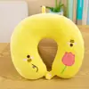 Almohada de Dibujos Animados en Forma de U Transfronteriza para Oficina, Escuela, Siesta, Protección del Cuello, Conducir, Viajes, Almohada Portátil para Avión, Logo Personalizado