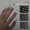 Arte de Uñas Celebridad de Internet Popular Calcomanía de Seda Reflectante 2025 Nuevo Caliente Línea Estéreo Plateada DIY Decoración de Calcomanía para Uñas