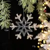 Decoraciones Navideñas de Año Nuevo Transfronterizas Colgante Transparente Acrílico con Lentejuelas Colgante de Copo de Nieve Campana Colgante Colgante para Árbol de Navidad