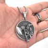 Novo machado rúnico viking personalizado Corvo titânio aço vintage pingente colar masculino comércio exterior joias transfronteiriças atacado