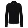 Cardigã de Malha Waffle Outono e Inverno para Mulheres, Cor Sólida Básico Simples Slim-Fit Versátil Suéter com Zíper