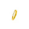 Anillo Sencillo de Diamante de Moda y Versátil con Apertura Ajustable para Hombres y Mujeres, Joyería de Diamante Dorado Imitación de Alta Retención de Color