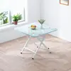 Mesa plegable para uso doméstico, mesa de comedor portátil simple, mesa cuadrada para apartamentos de alquiler, mesa cuadrada minimalista de tamaño pequeño para comer