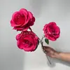 Flor artificial rosa búlgara flor falsa flor de seda decoração para casa ornamentos flor de casamento Amazon rose atacado