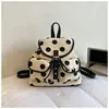 Mochila con falda de lunares retro estilo coreano inspirada en el ballet para niñas, adecuada para el uso diario casual y salidas, dulce, elegante, de nicho y versátil