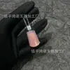 Pingente de Calcedônia Rosa Gelo Natural com Banhado a Prata e Incrustação de Calcedônia Rosa, Pingente Liso, Fivela da Paz, Colar de Jade Feijão da Fortuna