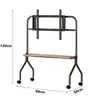 Suporte de Chão para TV Móvel de Aço Inoxidável Vertical com Rodas Carrinho Sala de Estar Quarto 32-75 Polegadas Universal