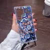 Diseño Floral Azul de Pantalla Completa Transfronterizo Adecuado para Samsung S23 Ultra Funda Protectora Transparente Magsafe Funda Premium para Teléfono