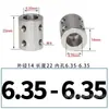 Acoplamiento de Acero Inoxidable Eje de Motor Conversión de Diámetro Variable Acoplamiento Rígido de Conexión Motor 3/4/5/6/10-12mm