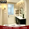 Puerta de baño azul minimalista y moderna, puerta de inodoro, puerta de lavabo de cocina, puerta corredera de vidrio de aleación de aluminio