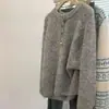 Suéter Suave de Cuello Redondo para Mujer 2026 para Otoño e Invierno, Estilo Versátil y Suave, Corte Holgado para Usar en Capas o como Prenda Exterior, Tejido Casual