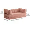Sofá de Tecido Sala de Estar Estilo Chinês Dobrável Sofá-cama de Uso Duplo Compacto Módulo para Apartamento Pequeno Doméstico Sofá Pudding S