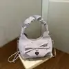Bolsa de Mão Feminina Plissada Fashion Estilo Coreano 2026 Nova Estampa Floral Bolsa de Ombro Moda Bolsa Transversal