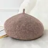 Chapéu de Outono e Inverno Feminino Boina de Lã de Inverno Feminina Estilo Britânico Retrô Estilo Coreano Estilo Japonês Versátil Chapéu Elegante Boina Octogonal Tendência